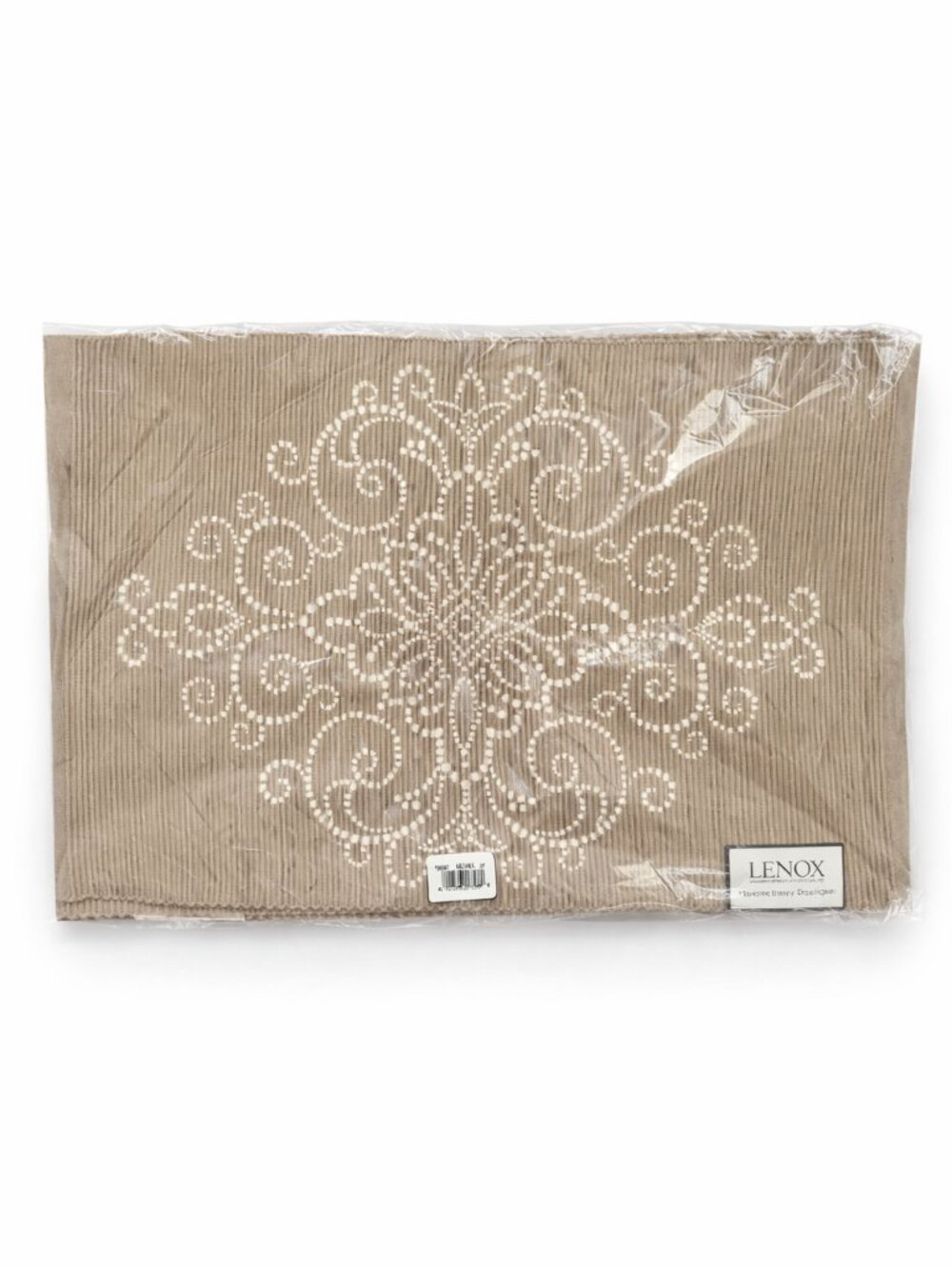 NWT Lenox French Perle Placemat Set of 4–Elegant Embroidered Neutral Table Décor
